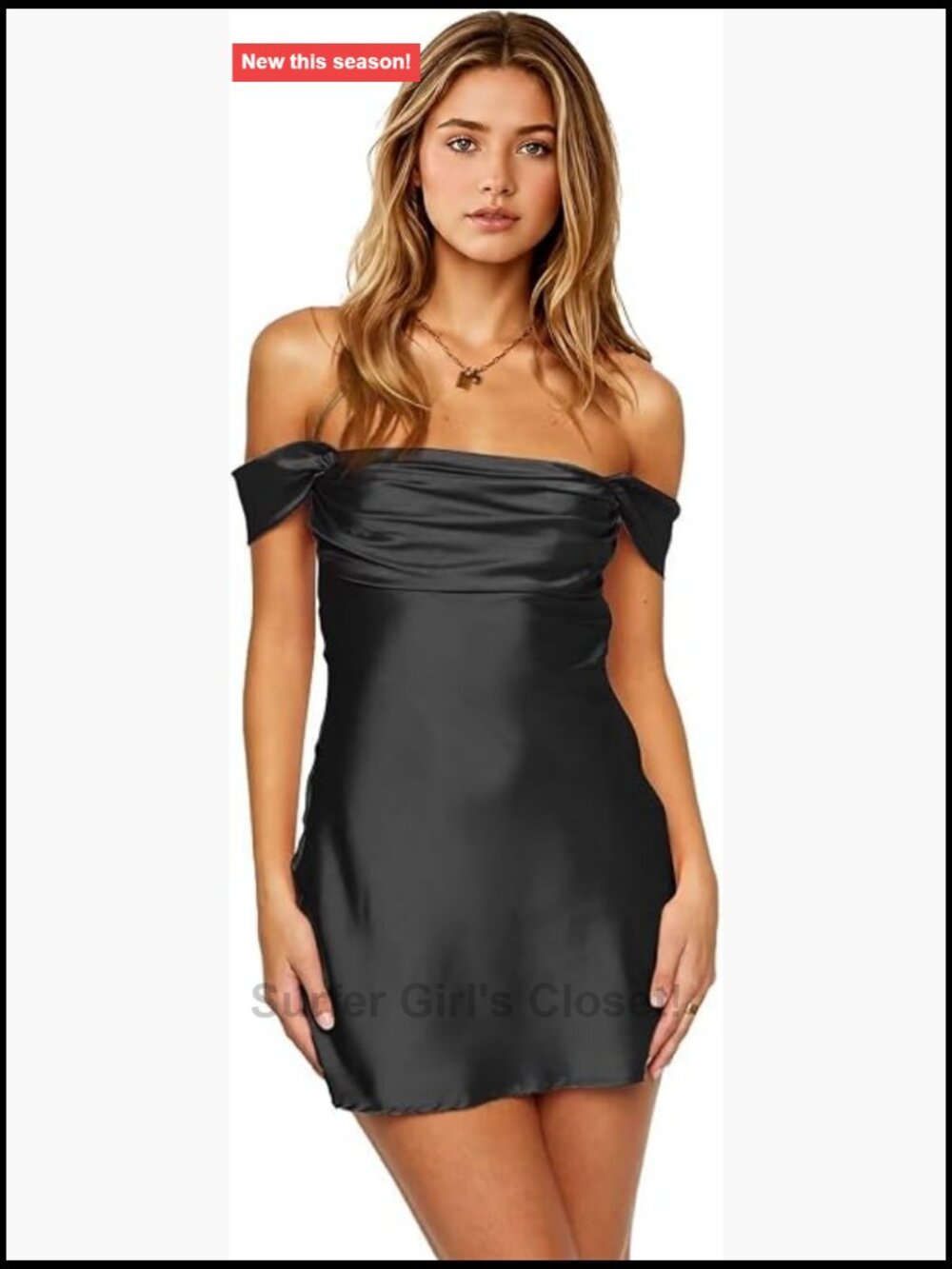 Satin Off Shoulder Mini Homecoming Dress for Teens Formal Cocktail